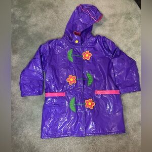 Super cute and unique rain jacket. Girls size 4.